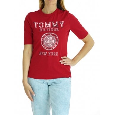 TOMMY HILFIGER moteriški marškinėliai