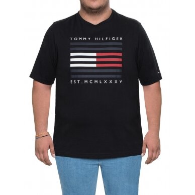 TOMMY HILFIGER vyriški ekologiškos medvilnės marškinėliai
